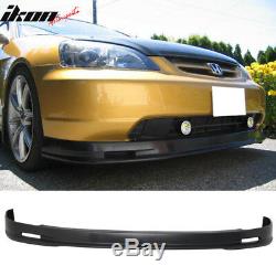 Fits 01-03 Civic 4Dr Mugen Style Front + TR Style Rear Bumper Lip Spoiler PP