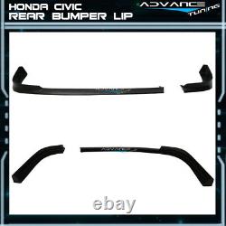 Fits 01-03 Honda Civic EM2 2DR Mugen Style Front + NEW TR Style Rear Bumper Lip
