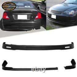 Fits 01-03 Honda Civic EM2 2DR Mugen Style Front + Type R Style Rear Bumper Lip