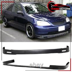 Fits 01-03 Honda Civic Mugen Style Front Lip + TR Style Rear Bumper Spoiler PP