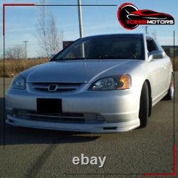 Fits 01-03 Honda Civic Mugen Style Front Lip + TR Style Rear Bumper Spoiler PP