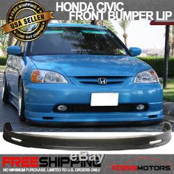 Fits 01-03 Honda Civic Mugen Style PP Front Bumper Lip Spoiler + ABS Hood Grill