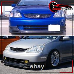 Fits 02-05 Honda Civic Hatchback Front Lip Bumper Under Spoiler PU- Mugen Style