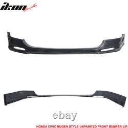 Fits 02-05 Honda Civic Si Hatchback Mugen Front Bumper Lip Spoiler Unpainted PU