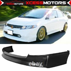 Fits 06-08 Honda Civic 4Door Mug Style Front Bumper Lip Spoiler Unpainted PU