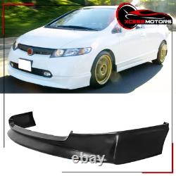 Fits 06-08 Honda Civic 4Dr Front Bumper Lip PU + Mug Style Side Window Visors