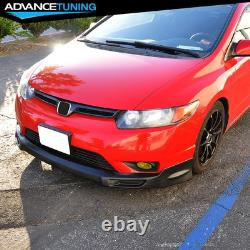 Fits 06-08 Honda Civic Coupe Mugen Style Front Bumper Lip Splitter PU Unpainted