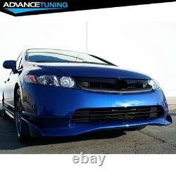 Fits 06-08 Honda Civic Sedan 4DR Mugen SI Style Front Bumper Lip Lower Splitter