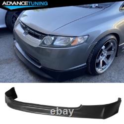Fits 06-08 Honda Civic Sedan 4Dr Mugen Style Front Bumper Lip Lower Splitter PU