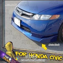 Fits 06-08 Honda Civic Sedan Mugen Si Style Front Bumper Chin Spoiler Lip Kit