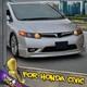 Fits 06-08 Honda Civic Sedan Mugen Style Front Bumper Chin Spoiler Lip Kit