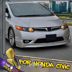 Fits 06-08 Honda Civic Sedan Mugen Style Front Bumper Chin Spoiler Lip Kit