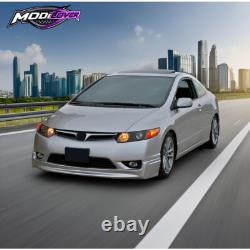 Fits 06-08 Honda Civic Sedan Mugen Style Front Bumper Lip Kit Unpainted PU