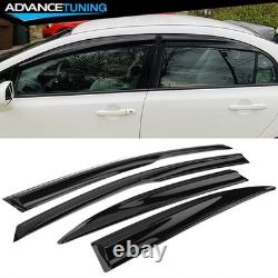 Fits 06-08 Honda Civic Sedan Mugen Style Front Bumper Lip + Slim Window Visors