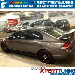 Fits 06-11 Civic 4Dr Mugen Style Painted ABS Trunk Spoiler OEM Painted Color
