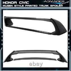 Fits 06-11 Civic Mugen ABS Carbon Fiber CF Trunk Spoiler Nightghawk Black Pearl