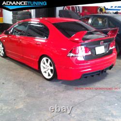 Fits 06-11 Civic Mugen RR Carbon Top Painted Trunk Spoiler Habanero Red Pearl