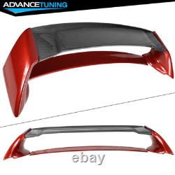Fits 06-11 Civic Mugen RR Carbon Top Painted Trunk Spoiler Habanero Red Pearl