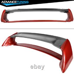Fits 06-11 Civic Mugen RR Carbon Top Painted Trunk Spoiler Habanero Red Pearl