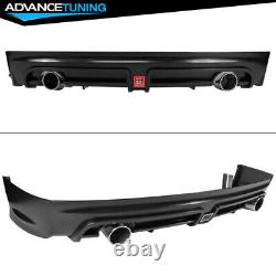Fits 06-11 Civic Mugen RR Double Outlet Rear Bumper Diffuser Clear Brake Light