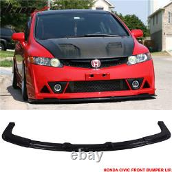 Fits 06-11 Civic Mugen RR Front Bumper Cover with Bumper Lip Spoiler + LED DRL