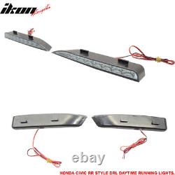 Fits 06-11 Civic Mugen RR Front Bumper Cover with Bumper Lip Spoiler + LED DRL