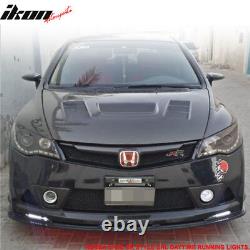 Fits 06-11 Civic Mugen RR Front Bumper Cover with Bumper Lip Spoiler + LED DRL