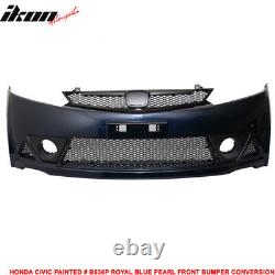 Fits 06-11 Civic Mugen RR Style Front Bumper Cover Painted Royal Blue Pearl PP