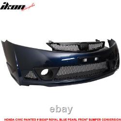 Fits 06-11 Civic Mugen RR Style Front Bumper Cover Painted Royal Blue Pearl PP
