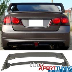 Fits 06-11 Civic Sedan Mugen Trunk Spoiler Painted #NH701M Galaxy Gray Metallic