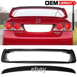 Fits 06-11 Honda Civic 4 Door Mugen Style Rear Trunk Wing + Roof Spoiler (ABS)