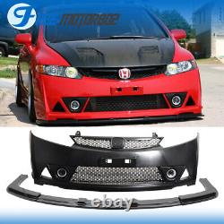 Fits 06-11 Honda Civic 4Door Sedan MUG RR PP Front Bumper & ABS Lip USDM