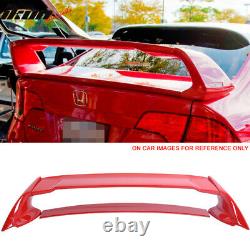 Fits 06-11 Honda Civic 4Dr 4Door Mugen ABS Trunk Spoiler Painted Rallye Red