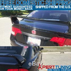 Fits 06-11 Honda Civic 4Dr Mugen ABS Trunk Spoiler Painted Crystal Black Pearl