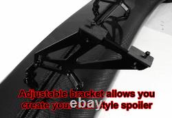 Fits 06-11 Honda Civic 57 JDM Racing GT Trunk Spoiler WithBracket Carbon Fiber CF