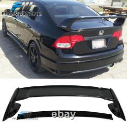 Fits 06-11 Honda Civic FD2 Sedan Mugen RR Style Gloss Black Trunk Spoiler Wing