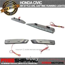 Fits 06-11 Honda Civic Mugen RR Style Front Bumper Cover with Fog Lights LED DRL