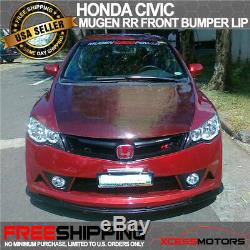 Fits 06-11 Honda Civic Mugen RR Style Front Bumper Lip + Front Bumper Unpainted