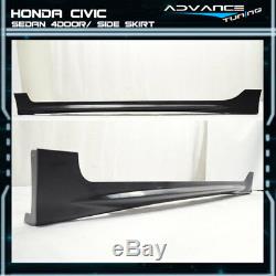 Fits 06-11 Honda Civic Mugen RR Style Unpainted Black Side Skirts PP