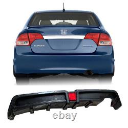 Fits 06-11 Honda Civic Sedan 4Dr Mugen RR Rear Bumper Lip & 3RD LED Brake Lamp