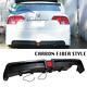 Fits 06-11 Honda Civic Sedan 4dr Mugen Rr Rear Bumper Lip & 3rd Led Brake Lamp