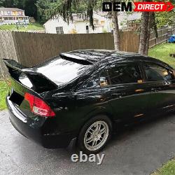 Fits 06-11 Honda Civic Sedan Mug Style Gloss Black Rear Trunk Spoiler Wing ABS