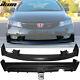 Fits 09-11 Civic 4door Pu Mugen Front & Pp Rear Bumper Lip & Clear Brake Lamp