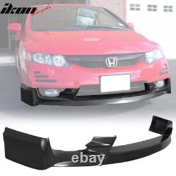 Fits 09-11 Civic 4Door PU Mugen Front & PP Rear Bumper Lip Spoiler & Brake Lamp