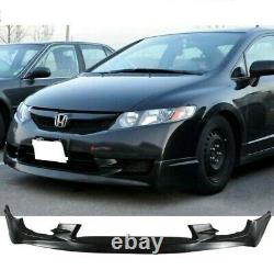 Fits 09-11 Civic 4Dr Sedan MUGEN Style PU Front Bumper Lip Body Kit Splitter