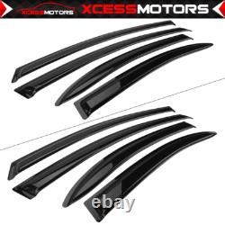 Fits 09-11 Honda Civic 4DR Black PU Front + Rear Bumper Lip + Sun Window Visors