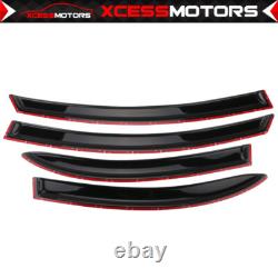 Fits 09-11 Honda Civic 4DR Black PU Front + Rear Bumper Lip + Sun Window Visors