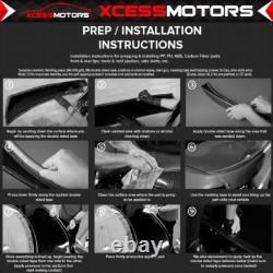 Fits 09-11 Honda Civic 4DR Black PU Front + Rear Bumper Lip + Sun Window Visors