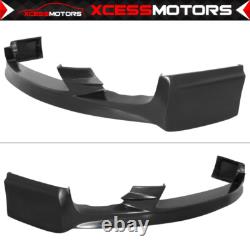 Fits 09-11 Honda Civic 4Dr Sedan Black Front + Rear Bumper Lip Spoiler