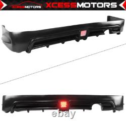 Fits 09-11 Honda Civic 4Dr Sedan Black Front + Rear Bumper Lip Spoiler